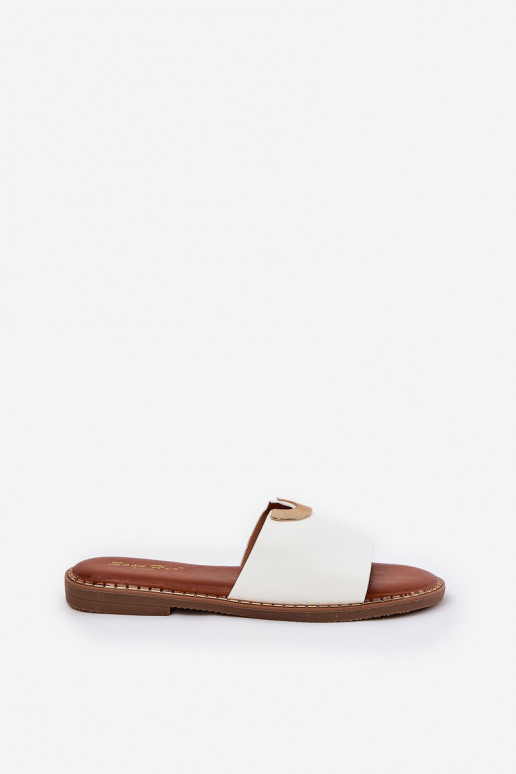 Sieviešu baltas plakanās apavi no...