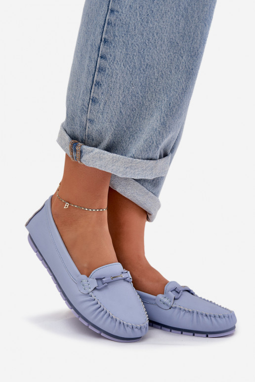 Zempapēžu Āda Mokasīni ar ornamentiem...