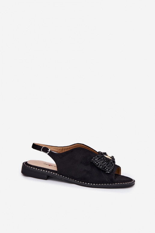 Sieviešu basenes ar bantītēm ar platiem papēžiem S.Barski KV51-014 melnas krāsas Sieviešu basenes ar bantītēm ar platiem papēžiem S.Barski KV51-014 melnas krāsas