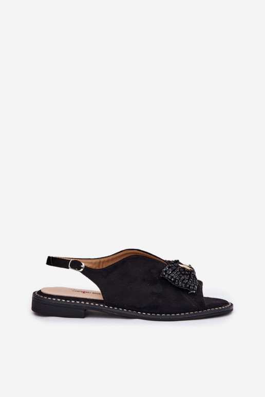 Sieviešu basenes ar bantītēm ar platiem papēžiem S.Barski KV51-014 melnas krāsas Sieviešu basenes ar bantītēm ar platiem papēžiem S.Barski KV51-014 melnas krāsas