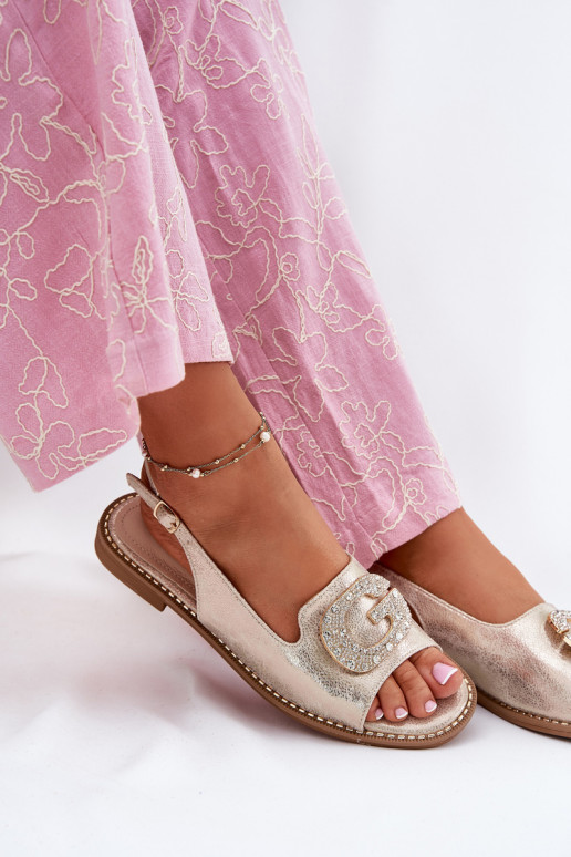 Sieviešu basenes Ar greznu Detalem S.Barski KV51-081 Zelta krāsas