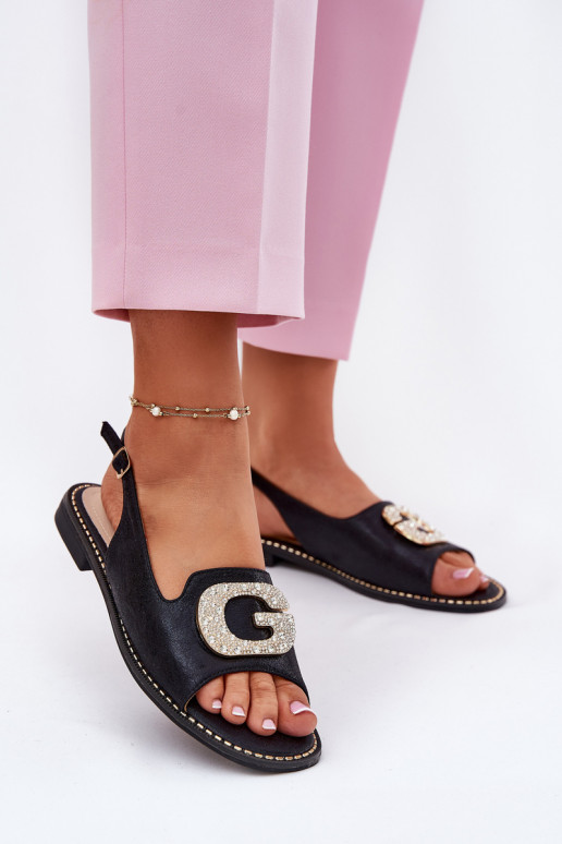 Sieviešu basenes Ar greznu Detalem S.Barski KV51-081 melnas krāsas