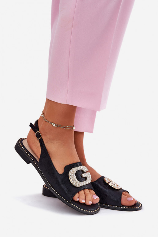 Sieviešu basenes Ar greznu Detalem S.Barski KV51-081 melnas krāsas