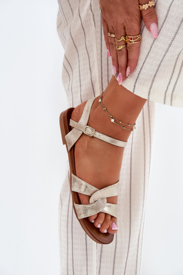 zempapēžu Spīdīgi Sieviešu basenes S.Barski KV51-022 Zelta krāsas 2