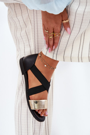 līdzenas zoles basenes Z Elastycznymi Paskami Melns-Zelta krāsas Tā irrinea 2