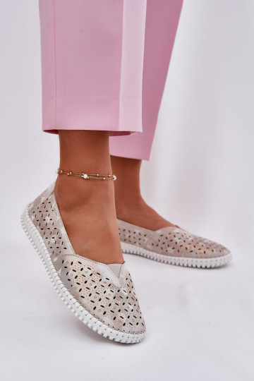 Ažūra zamšādas apavi Sieviešu Zelta krāsas-Pelēkas krāsas Chulieta 2