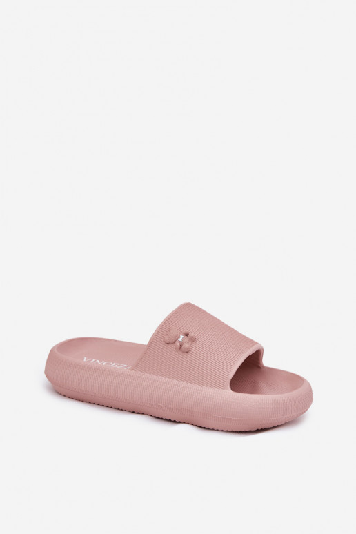 Vieglas čības uz pirksta sieviešu čības ar platformu Ar Lāci Vinceza 75210 Rozā krāsas