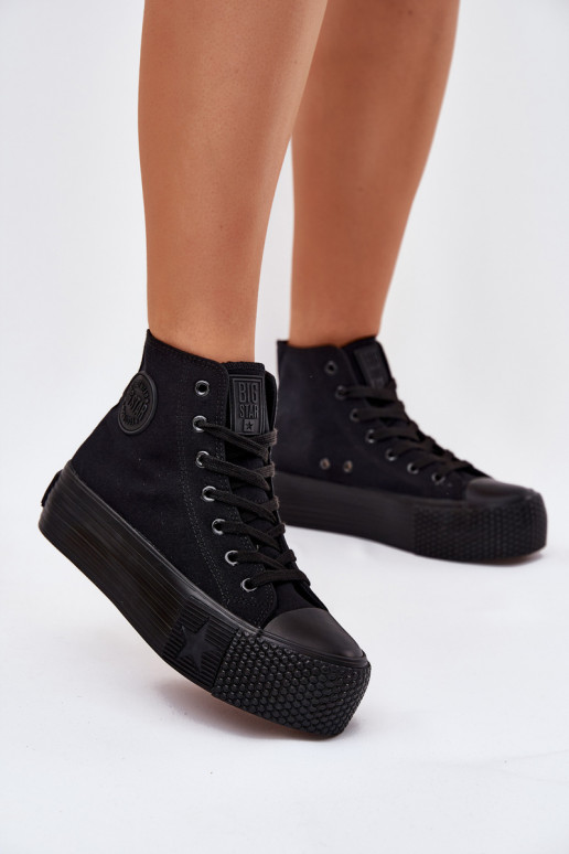 sieviešu puszābaki ar platformu Big Star RR274742 melnas krāsas sieviešu puszābaki ar platformu Big Star RR274742 melnas krāsas