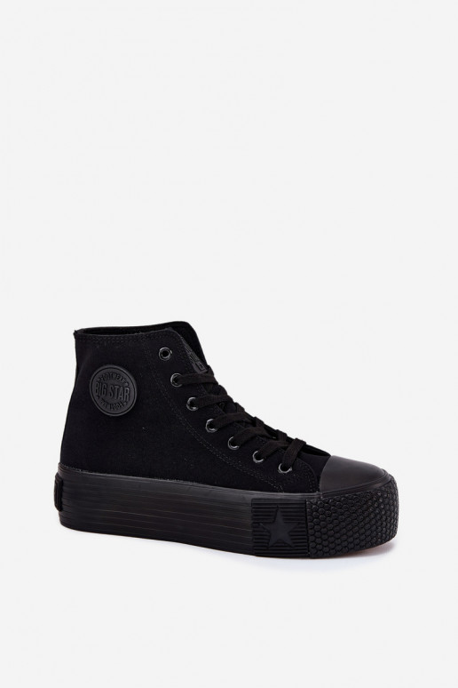 sieviešu puszābaki ar platformu Big Star RR274742 melnas krāsas sieviešu puszābaki ar platformu Big Star RR274742 melnas krāsas