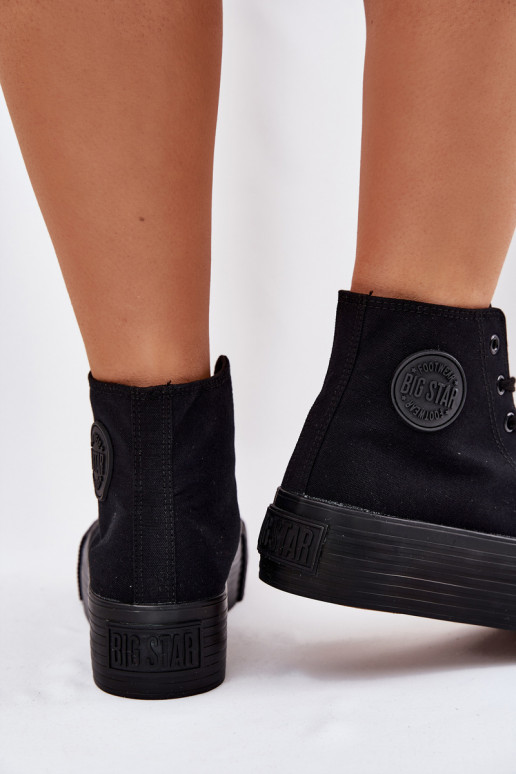 sieviešu puszābaki ar platformu Big Star RR274742 melnas krāsas sieviešu puszābaki ar platformu Big Star RR274742 melnas krāsas