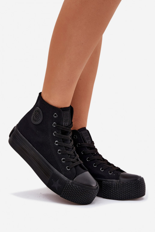 sieviešu puszābaki ar platformu Big Star RR274742 melnas krāsas sieviešu puszābaki ar platformu Big Star RR274742 melnas krāsas