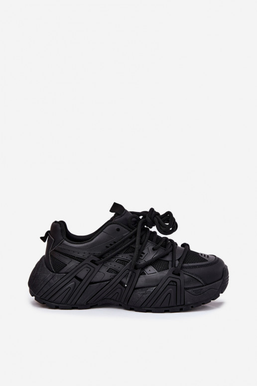 Sneakers modeļa apavi Sieviešu Z PodInójnym Šņorēšanam melnas krāsas Onivetta Sneakers modeļa apavi Sieviešu Z PodInójnym Šņorēšanam melnas krāsas Onivetta