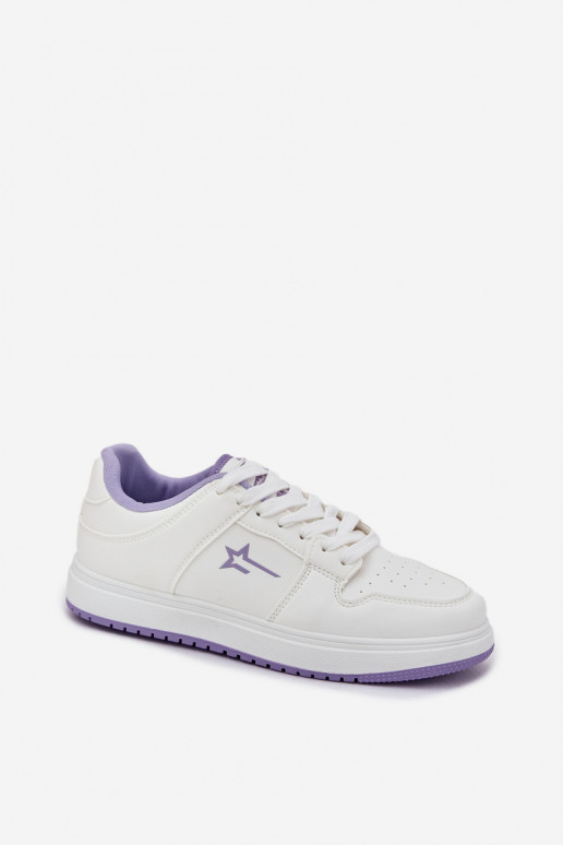Sneakers modeļa apavi Sieviešu Big Star RR274A245 HI-POLY SYSTEM Baltas-Violeta krāsa
