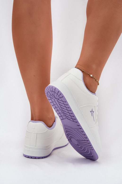 Sneakers modeļa apavi Sieviešu Big Star RR274A245 HI-POLY SYSTEM Baltas-Violeta krāsa