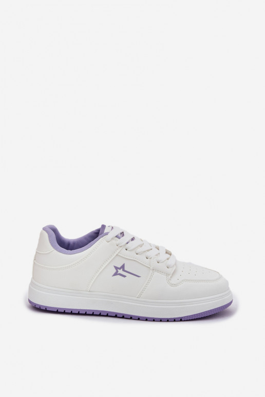 Sneakers modeļa apavi Sieviešu Big Star RR274A245 HI-POLY SYSTEM Baltas-Violeta krāsa