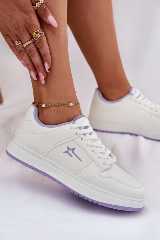 Sneakers modeļa apavi Sieviešu Big Star RR274A245 HI-POLY SYSTEM Baltas-Violeta krāsa