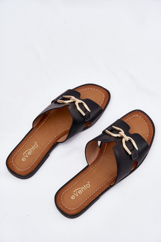 Čības Sieviešu dzīvoklis Ar greznu Detalem melnas krāsas Amiresna