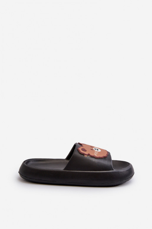 Bērnu apavi Vieglas čības Ar Lāci melnas krāsas Lindeheta