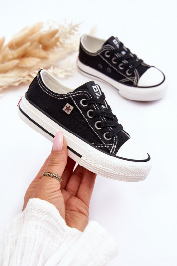 Bērnu apavi Klasiska modeļa brīvā laika apavi Big Star DD374163 melnas krāsas 2