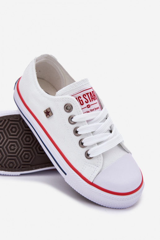 Bērnu klasiskā modeļa brīvā laika apavi Big Star DD374160 baltā krāsā Bērnu klasiskā modeļa brīvā laika apavi Big Star DD374160 baltā krāsā