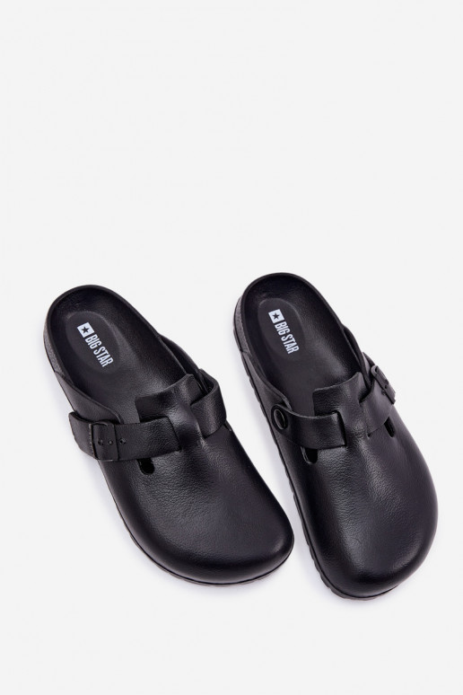 Vieglas čības uz pirksta Čības Tukšas Vīriešiem ar sprādzēm Big Star RR174A022 melnas krāsas