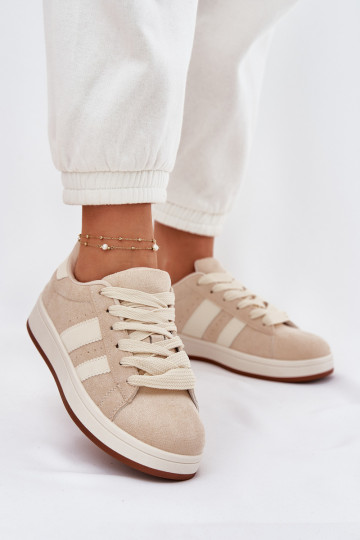 Sneakers modeļa apavi Sieviešu Z Eko zamšādau smilšu krāsas Arlenina 2