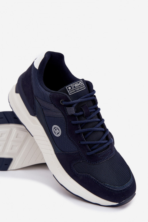 sporta apavi Sneakers modeļa apavi Vīriešiem ar platformu tumši zilas krāsas Hanirin