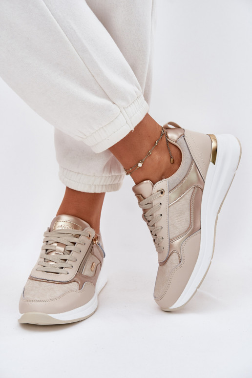 Āda sporta apavi Sneakers modeļa apavi Sieviešu ar rāvējslēdzējiem smilšu krāsas Lilimia Āda sporta apavi Sneakers modeļa apavi Sieviešu ar rāvējslēdzējiem smilšu krāsas Lilimia