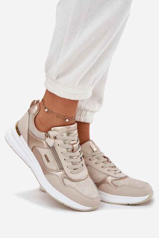 Āda sporta apavi Sneakers modeļa apavi Sieviešu ar rāvējslēdzējiem smilšu krāsas Lilimia Āda sporta apavi Sneakers modeļa apavi Sieviešu ar rāvējslēdzējiem smilšu krāsas Lilimia