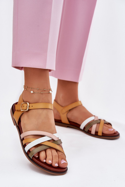 Sieviešu basenes Z Przeplatającymi Się Paskami Sergio Leone SK090H Dzelteni