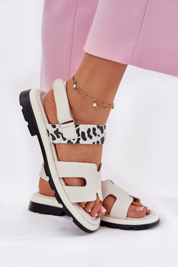 Sieviešu basenes Sieviešu ar platiem papēžiem ar leoparda kažokādas rakstu Vinceza 66780 smilšu krāsas