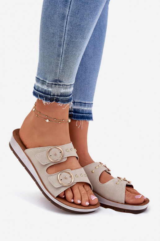 Ērtas sieviešu čības Inblu CP000054 smilšu krāsas