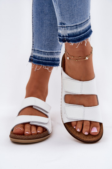 Čibas no dabīgas ādas Sieviešu Inblu AA0005GU baltas krāsas 2