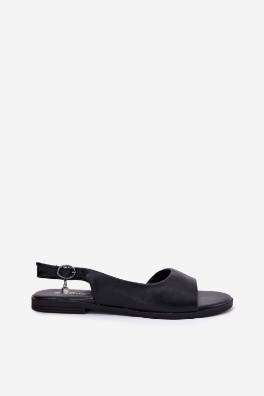 Sieviešu basenes ar platiem papēžiem melnas krāsas INeanise