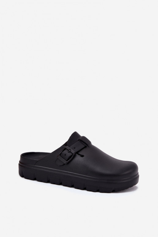 Vieglas čības uz pirksta sieviešu čības ar siksniņām I ar sprādzēm melnas krāsas Larinie Vieglas čības uz pirksta sieviešu čības ar siksniņām I ar sprādzēm melnas krāsas Larinie