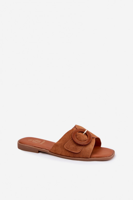 sieviešu čības ar platiem papēžiem ar sprādzēm brūnas krāsas Lanoni sieviešu čības ar platiem papēžiem ar sprādzēm brūnas krāsas Lanoni