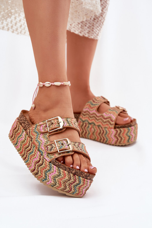 sieviešu čības ar platformu Ar bizi I ar sprādzēmmi Dažādu krāsu Eradriana