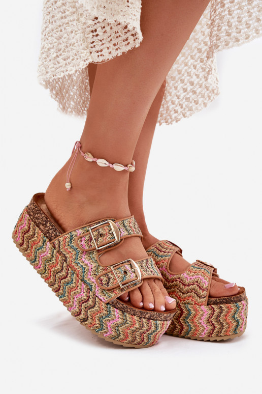 sieviešu čības ar platformu Ar bizi I ar sprādzēmmi Dažādu krāsu Eradriana