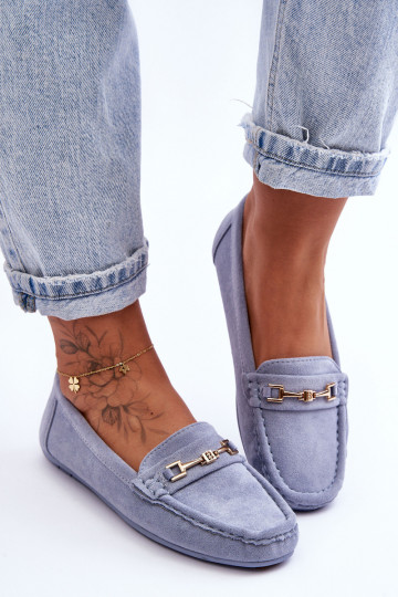 Sieviešu Klasiski zamšādas mokasīni Zilas krāsas Corinell