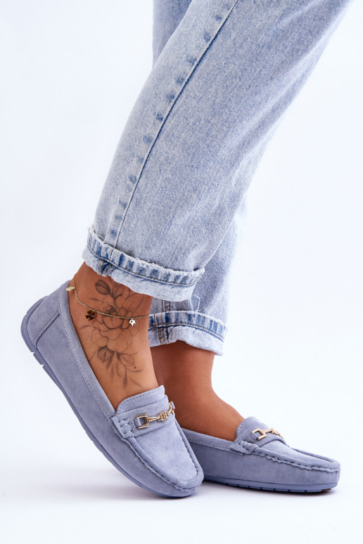 Sieviešu Klasiski zamšādas mokasīni Zilas krāsas Corinell Sieviešu Klasiski zamšādas mokasīni Zilas krāsas Corinell