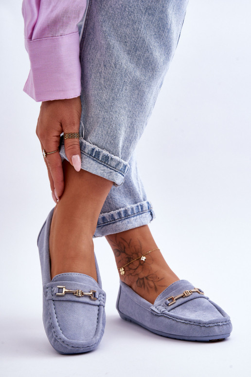 Sieviešu Klasiski zamšādas mokasīni Zilas krāsas Corinell Sieviešu Klasiski zamšādas mokasīni Zilas krāsas Corinell