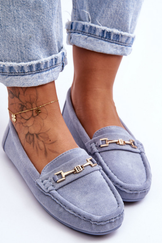 Sieviešu Klasiski zamšādas mokasīni Zilas krāsas Corinell Sieviešu Klasiski zamšādas mokasīni Zilas krāsas Corinell