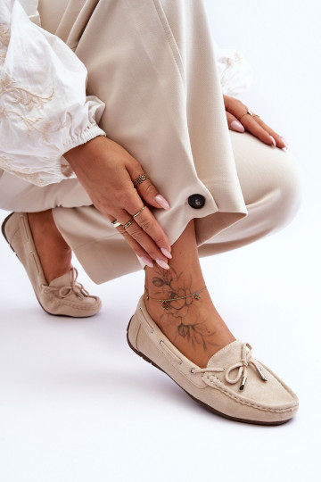 Eleganti zamšādas lauferi smilšu krāsas Si Passione