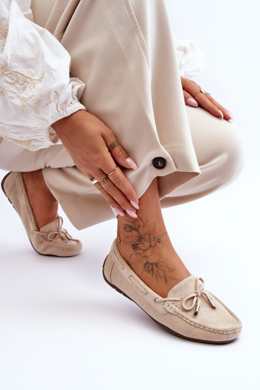 Eleganti zamšādas lauferi smilšu krāsas Si Passione