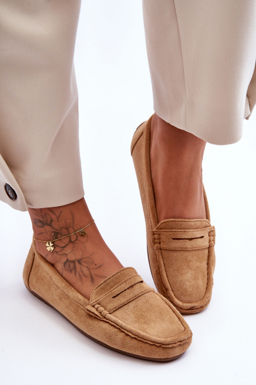 Eleganti zamšādas lauferi brūnas krāsas Lenvie Eleganti zamšādas lauferi brūnas krāsas Lenvie