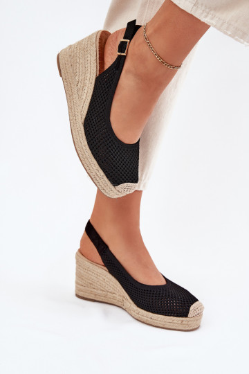 Sieviešu basenes Uz Ķīļa Ar bizi melnas krāsas Tulliata