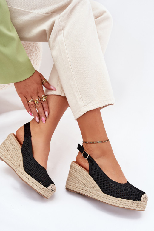 Sieviešu basenes Uz Ķīļa Ar bizi melnas krāsas Tulliata