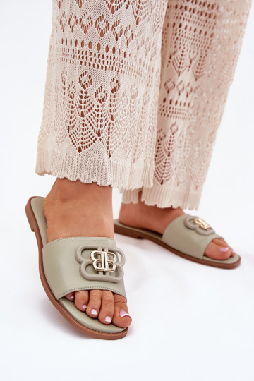 zempapēžu sieviešu čības Ar greznu Detalem Zaļas krāsas Nenitta 2