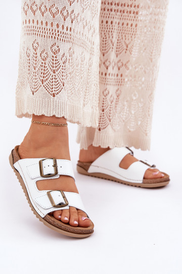 Čibas no dabīgas ādas Sieviešu Z Klarami Inblu AA0002KU baltas krāsas 2