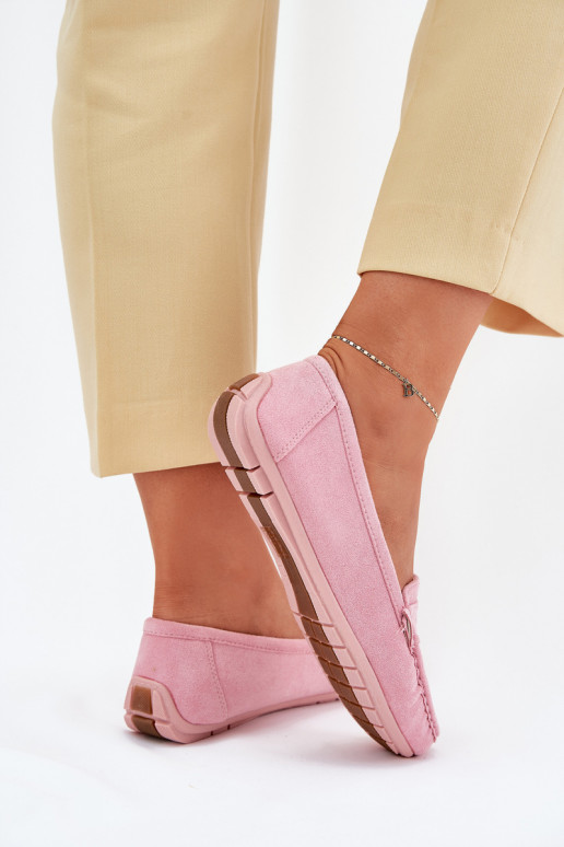 Eleganti zamšādas lauferi Gaiši sārtas krāsas Lenvie Eleganti zamšādas lauferi Gaiši sārtas krāsas Lenvie